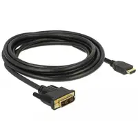 DeLOCK 85585 adaptador de cable de vídeo 3 m DVI HDMI tipo A (Estándar) Negro