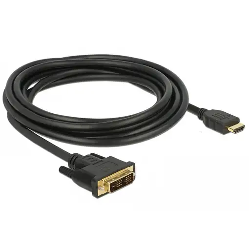 DeLOCK 85585 adaptador de cable de vídeo 3 m DVI HDMI tipo A (Estándar) Negro