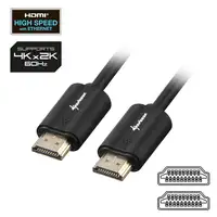 Sharkoon HDMI/HDMI 4K, 3m cable HDMI HDMI tipo A (Estándar) Negro