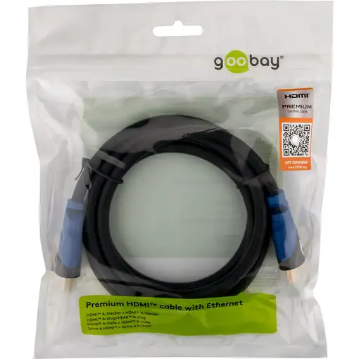 Goobay 72319 cable HDMI 3 m HDMI tipo A (Estándar) Negro, Azul