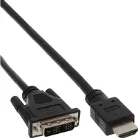 InLine 17659E adaptador de cable de vídeo 0,5 m HDMI DVI Negro
