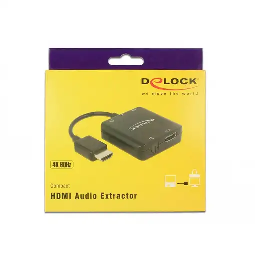 DeLOCK 63276 adaptador de cable de vídeo HDMI tipo A (Estándar) Negro