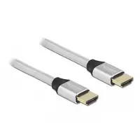 DeLOCK Cable HDMI de ultra alta velocidad 48 Gbps 8K 60 Hz plata 3 m certificado
