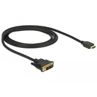 DeLOCK 85582 adaptador de cable de vídeo 1 m HDMI tipo A (Estándar) DVI-D Negro