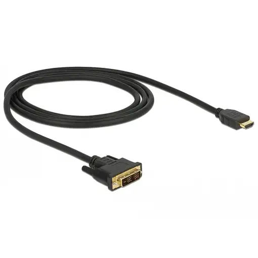 DeLOCK 85582 adaptador de cable de vídeo 1 m HDMI tipo A (Estándar) DVI-D Negro