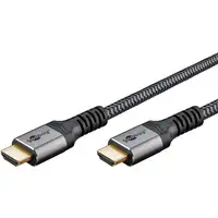 Goobay 65262 cable HDMI 3 m HDMI tipo A (Estándar) Negro, Plata