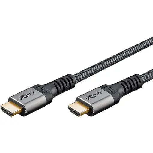 Goobay 65262 cable HDMI 3 m HDMI tipo A (Estándar) Negro, Plata
