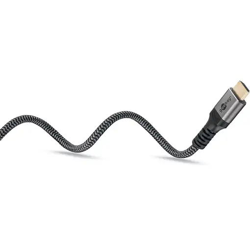 Goobay 65262 cable HDMI 3 m HDMI tipo A (Estándar) Negro, Plata