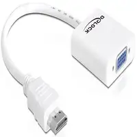 DeLOCK 65346 adaptador de cable de vídeo VGA (D-Sub) HDMI tipo A (Estándar) Blanco
