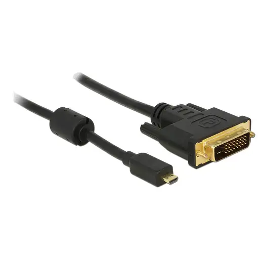 DeLOCK 83586 adaptador de cable de vídeo 2 m Micro-HDMI DVI-D Negro