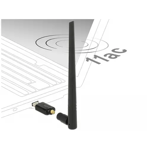 DeLOCK 12535 adaptador y tarjeta de red RF inalámbrico