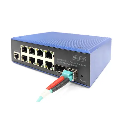 Digitus Conmutador Gigabit Ethernet industrial L2 de 8+2 puertos, managed