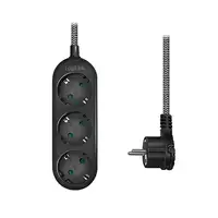 LogiLink LPS261 base múltiple 1,5 m 3 salidas AC Interior Negro, Blanco