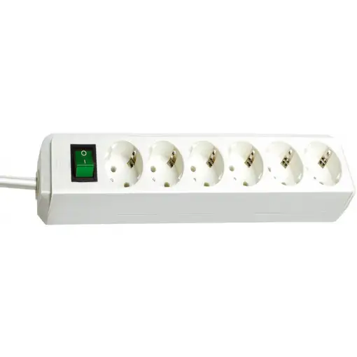 Brennenstuhl Eco base múltiple 1,5 m 6 salidas AC Blanco