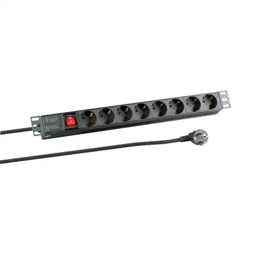 EFB Elektronik EK631DE.2 base múltiple 2 m 8 salidas AC Interior Negro