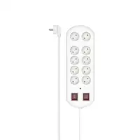 Hama 00223163 base múltiple 2 m 10 salidas AC Interior Blanco