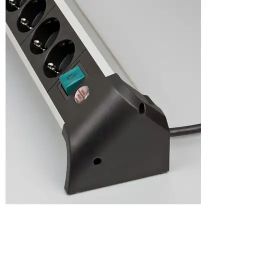 Brennenstuhl 1391040400 base múltiple 1,8 m 4 salidas AC Interior Negro, Plata