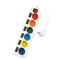 LogiLink LPS259 base múltiple 1,5 m 6 salidas AC Interior Blanco