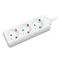 LogiLink LPS205 base múltiple 1,4 m 3 salidas AC Blanco