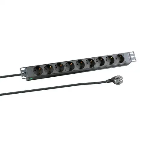 EFB Elektronik EK631DE.1 base múltiple 2 m 9 salidas AC Interior Negro