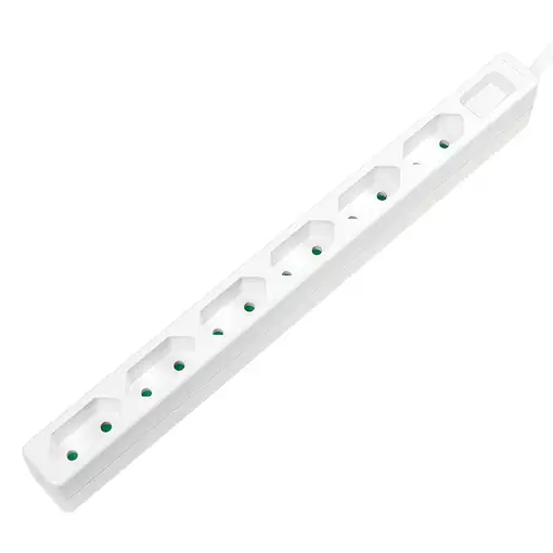 LogiLink LPS231 base múltiple 1,5 m 6 salidas AC Interior Blanco