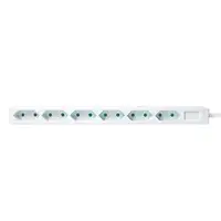 LogiLink LPS231 base múltiple 1,5 m 6 salidas AC Interior Blanco