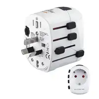 Hama World Travel Pro adaptador de enchufe eléctrico Universal Blanco