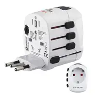 Hama World Travel Pro adaptador de enchufe eléctrico Universal Blanco
