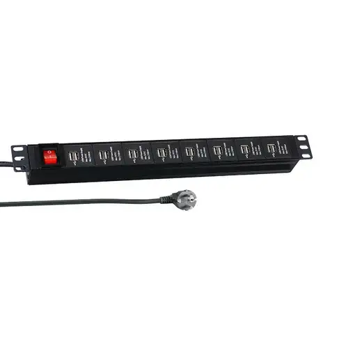 EFB Elektronik EK631USB.1 base múltiple 3 m Interior Negro