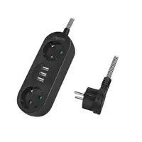 LogiLink LPS262U base múltiple 1,5 m 2 salidas AC Interior Negro