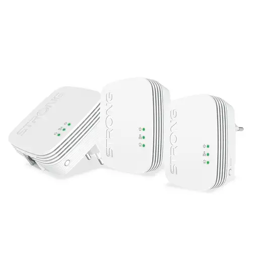 Strong Powerline 600 Triple Pack Mini 600 Mbit/s Ethernet Blanco 3 pieza(s)