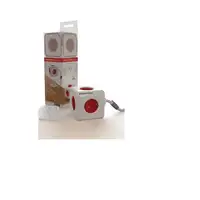 Allocacoc PowerCube base múltiple 3 m 1 salidas AC Interior Rojo, Blanco