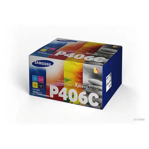 Samsung CLT-P406C cartucho de tóner 4 pieza(s) Original Negro, Azul, Magenta, Amar