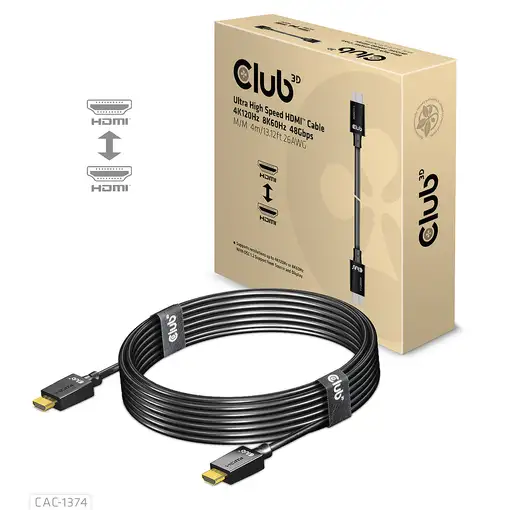 CLUB3D CAC-1374 cable HDMI 4 m HDMI tipo A (Estándar) Negro