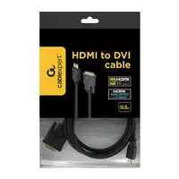 Gembird 1.8m, HDMI/DVI, M/M 1,8 m DVI-D Negro