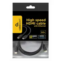 Gembird CC-HDMI4-0.5M cable HDMI 0,5 m HDMI tipo A (Estándar) Negro