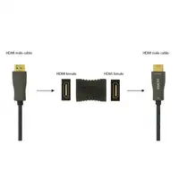 Gembird A-HDMI-FF cambiador de género para cable Negro
