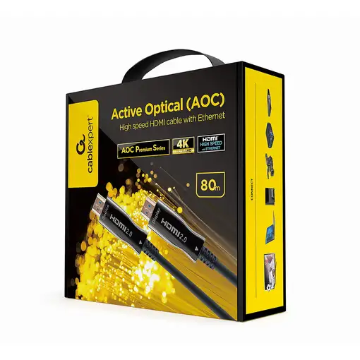 Gembird CCBP-HDMI-AOC-80M-02 cable HDMI HDMI tipo A (Estándar) Negro