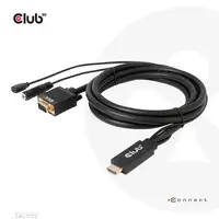 CLUB3D CAC-1712 adaptador de cable de vídeo 2 m VGA (D-Sub) + 3,5mm HDMI + Micro-U