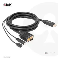 CLUB3D CAC-1712 adaptador de cable de vídeo 2 m VGA (D-Sub) + 3,5mm HDMI + Micro-U