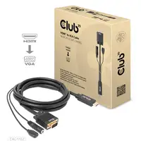 CLUB3D CAC-1712 adaptador de cable de vídeo 2 m VGA (D-Sub) + 3,5mm HDMI + Micro-U