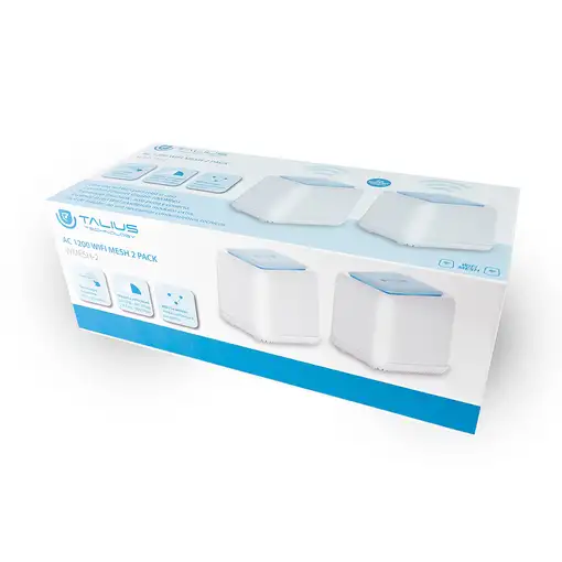 TALIUS Router Mesh [Pack 2 dispositivos] Sistema Wi-Fi AC1200 GigaLAN