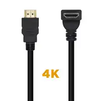 AISENS Cable HDMI V2.0 Acodado Premium Alta Velocidad / HEC 4K@60Hz 18Gbps, A/M-A/