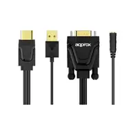 Approx APPC22 adaptador de cable de vídeo HDMI tipo A (Estándar) VGA (D-Sub) + 3,5