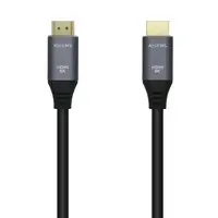 AISENS Cable HDMI V2.1 Ultra Alta Velocidad / HEC 8k@60Hz 48Gbps, A/M-A/M, Gris/Ne