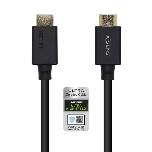 AISENS Cable HDMI V2.1 Ultra Alta Velocidad / HEC Certificado 8k@60Hz 48Gbps, A/M-