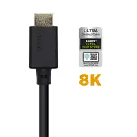 AISENS Cable HDMI V2.1 Ultra Alta Velocidad / HEC Certificado 8k@60Hz 48Gbps, A/M-