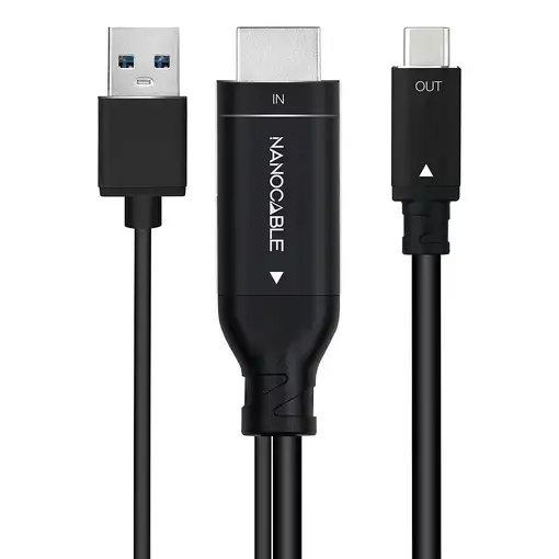 Nanocable Cable Conversor HDMI a USB-C, Negro, 1.8 m