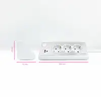 Nanocable Regleta de Sobremesa con 3 Tomas de Tierra y 2 USB´s con Luz, Blanco