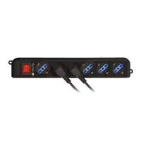 Techly IUPS-PCP-6V base múltiple 1,5 m 6 salidas AC Negro